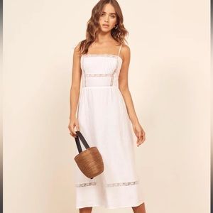 Reformation Wyoming dress - White Linen